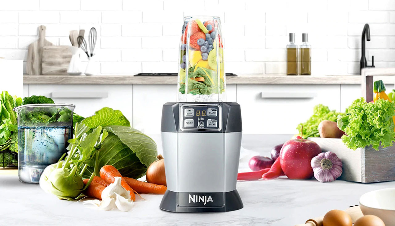 Ninja BL480 Black & Silver Nutri Ninja AutoiQ Blender